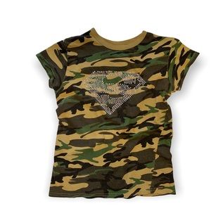 Vintage y2k Superman supergirl t-shirt camp print size medium